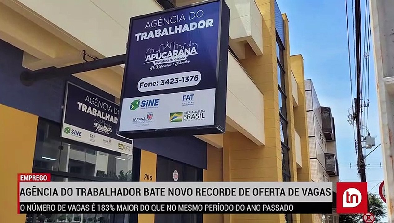 Agência do Trabalhador bate novo recorde de ofe...
