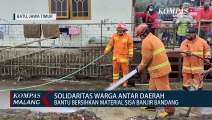Solidaritas Warga Antar Daerah Untuk Bantu Bersihkan Material Sisa Banjir Bandang