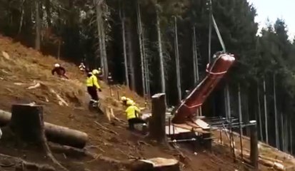 Stresa (VCO) - Tragedia Mottarone, rimossa la cabina precipitata  (08.11.21)