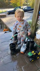 Baby Emery Unlocks Door and Soaks Boots