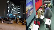 Konya'daki deprem anı, restoranın güvenlik kamerasına yansıdı