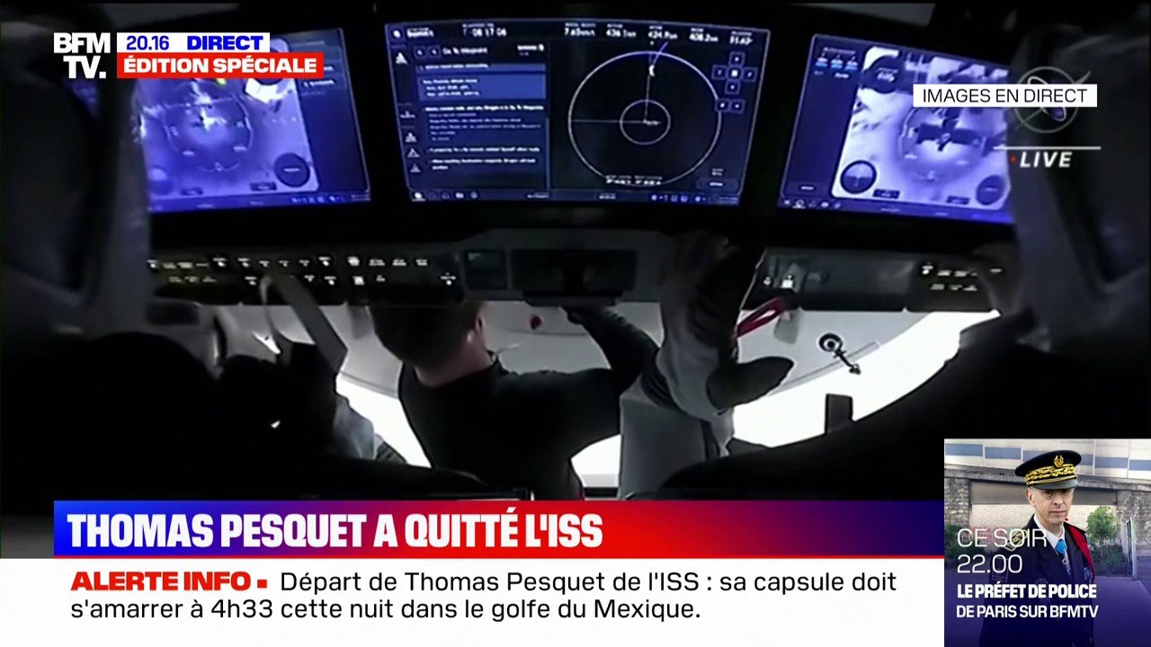 Thomas Pesquet prend des photos depuis la capsule