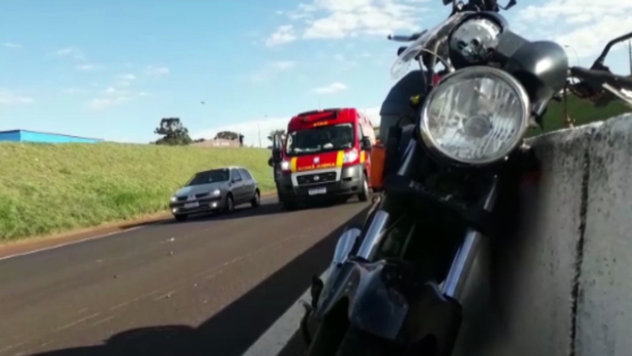Homem fica ferido ao sofrer queda de moto na PRc-467