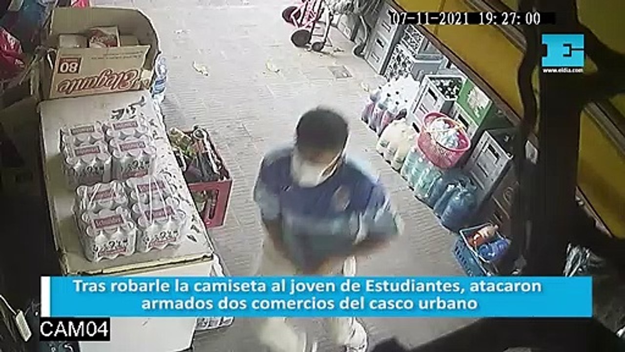 Tras robarle la camiseta al joven de Estudiantes, atacaron armados dos comercios del casco urbano