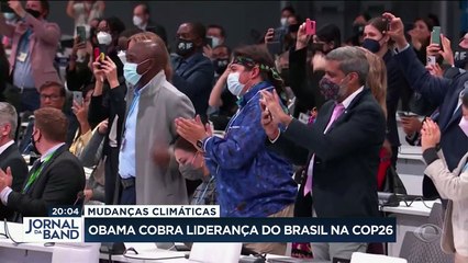 O ex-presidente americano Barack Obama foi a atração de hoje da Cop-26