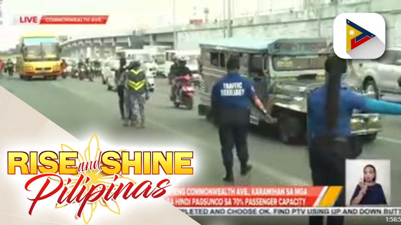 CHIKA ON THE ROAD | Mga UV Express na biyaheng Commonwealth Ave., karamihan sa mga pinara ng I-ACT dahil sa hindi pagsunod sa 70% passenger capacity