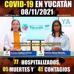 Panorama de Covid-19 en Yucatán. Actualización al 8 de Noviembre de 2021