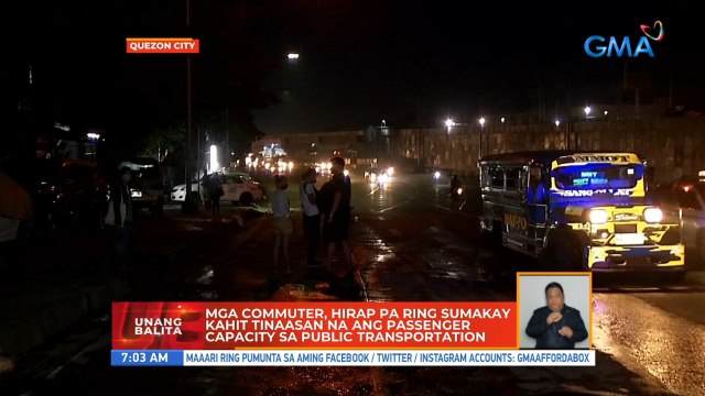 Mga commuter, hirap pa rin sumakay kahit tinaasan na ang passenger capacity sa public transportation | UH