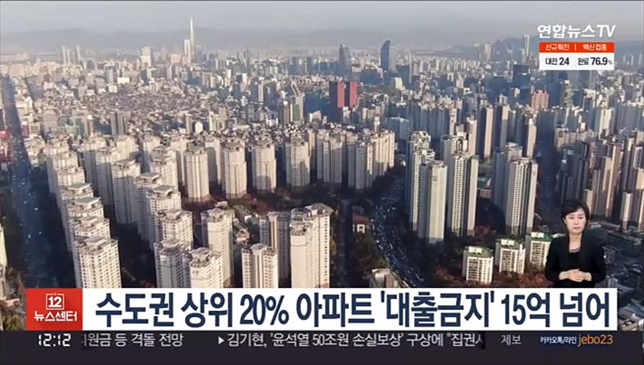 수도권 상위 20% 아파트 '대출금지' 15억 넘어