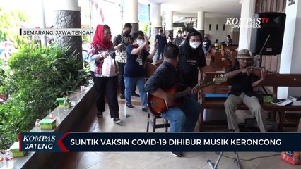 Suntik Vaksin Covid-19 Dihibur Musik Keroncong