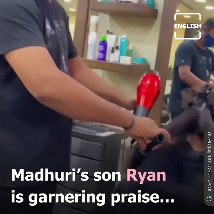 Madhuri Dixit’s Son Ryan Donates Hair To Cancer Patients; Video Goes Viral