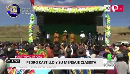 Frases discriminatorias y mensaje clasista del presidente Pedro Castillo en Andahuaylas
