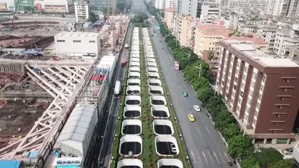 GUANGZHOU - Çin'deki pencereli alt geçit havadan görüntülendi