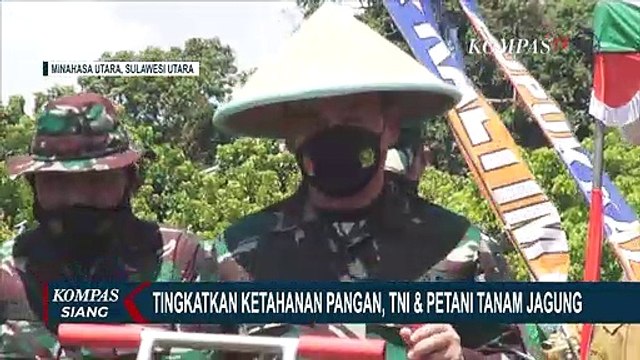 Upaya Mewujudkan Ketahanan Pangan Sulawesi Utara, TNI & Tani Tanam Jagung