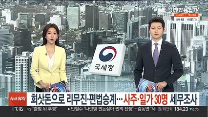 회삿돈으로 리무진·편법승계…사주·일가 30명 세무조사