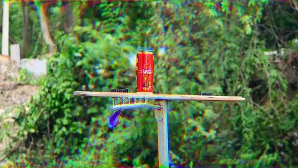 How To Make The Simple Wooden Slingshot | Slingshot vs Coca | EP 01