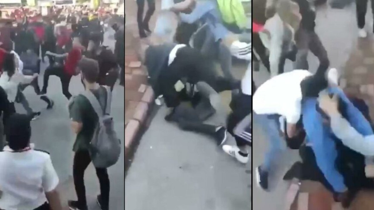 Antalya'da liselilerin kavgasında ortalık savaş alanına döndü