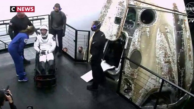 L'astronaute français Thomas Pesquet de retour sur Terre