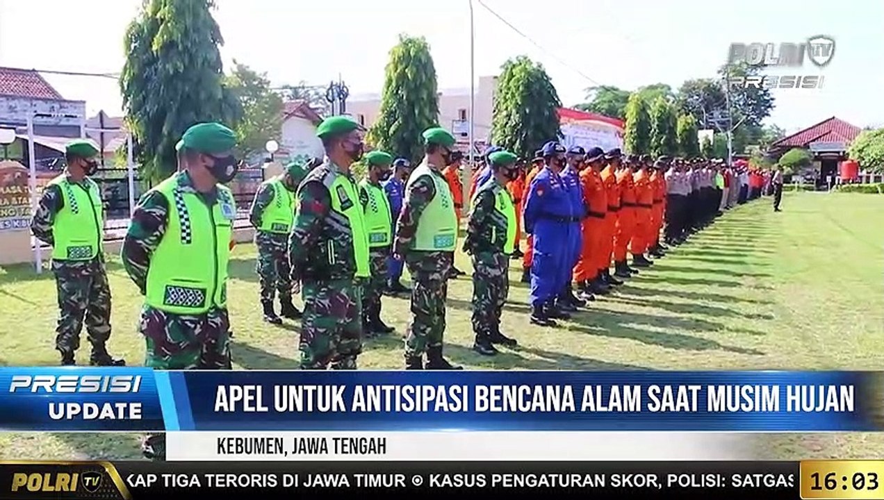 PRESISI Update 16.00 WIB : Polres Kebumen Apel Kesiapsiagaan Bencana Alam