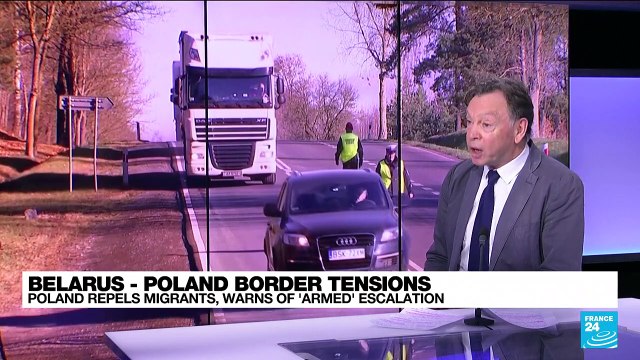 Poland blocks migrants at Belarus border, warns of 'armed' escalation