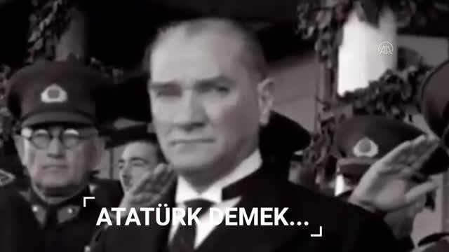 160 öğrenci ve 7 öğretmen Atatürk Demek isimli klip hazırladı