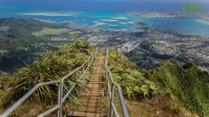 Hawaï : trop dangereuses et coûteuses, les célèbres Haiku Stairs vont être démantelées