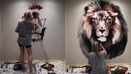 'UK artist paints STUNNING wall mural for Aston Villa goalie *TIMELAPSE*'