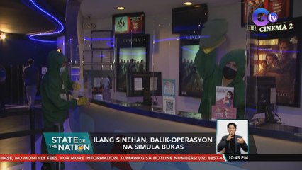 Mga sinehan, balik-operasyon na simula bukas | SONA