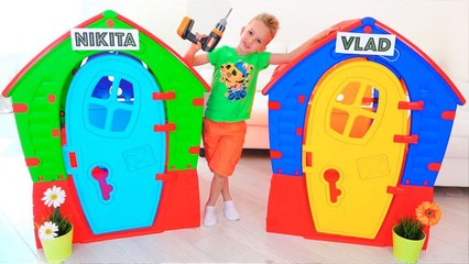 Nikita Play with Balls - Kids ride on toy cars and play with Mom