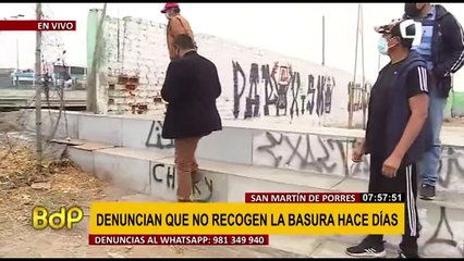 SMP: denuncian que no recogen basura desde hace días en ribera del río Rímac