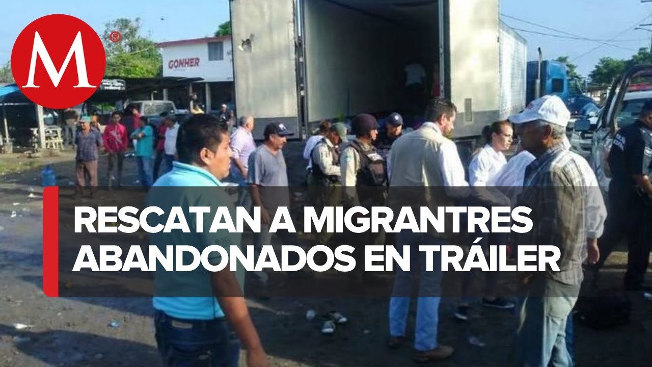 "Polleros" abandonan a 140 migrantes en caja de tráiler
