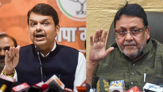 Fadnavis Vs Malik over alleged land deal with 'underworld'