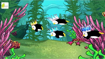Five Royal Penguins Family - Counting song for kids  Penguin NUMBERS Song!