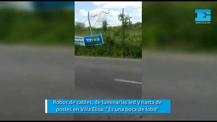 Robos de cables, de luminarias led y hasta de postes sobre Camino Belgrano: "Es una boca de lobo"