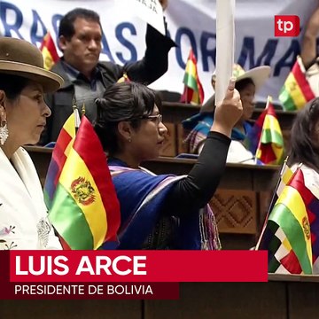 El discurso de Arce se centró en compararse con el Gobierno de Jeanine Añez