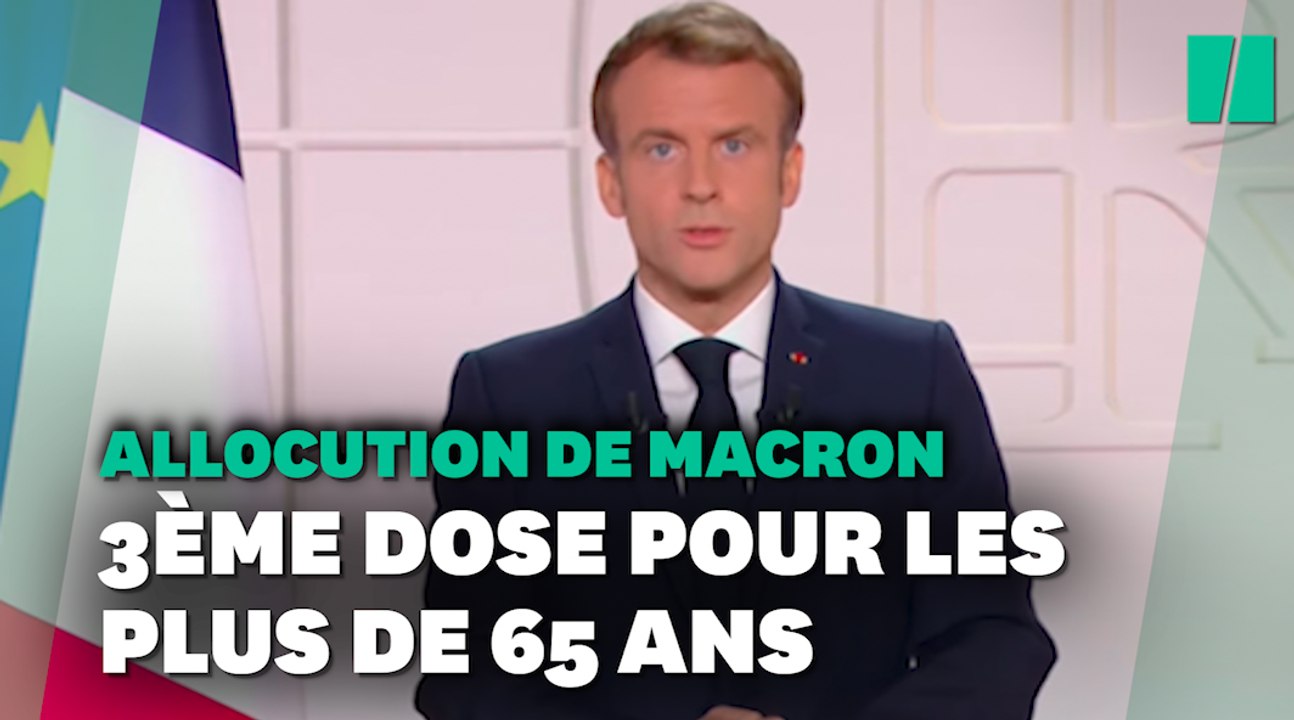 Dans son discours, Macron annonce un pass sanitaire conditionné à une 3ème dose pour les plus de 65 ans