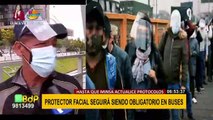 ATU: Protector facial sigue siendo obligatorio en buses hasta que Minsa actualice protocolos