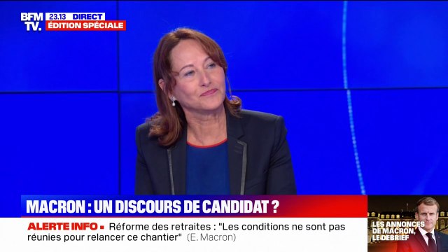 Ségolène Royal sur l'allocution d'Emmanuel Macron: Il y a une utilisation d'un moment solennel qui est normalement réservé aux grandes crises