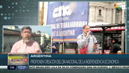 Gobierno argentino propone crear el Día Nacional de la Independencia Económica