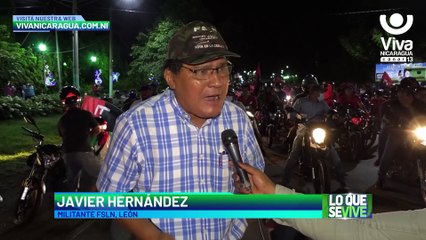 León: con mucha alegría las familias festejaron el triunfo del FSLN