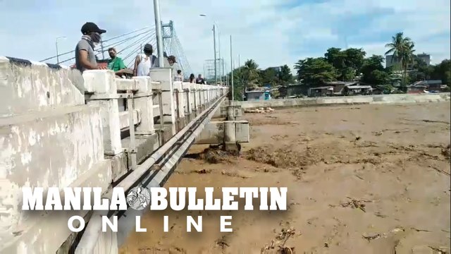 Floodwaters swamp the residential areas in Davao City due to swelling of Davao River