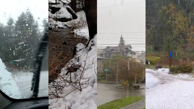 Hail, rain and snow: Oh my! Storm pummels the Northwest