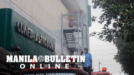 Firefighters respond to a fire that broke out at the Cuneta Astrodome in Pasay City