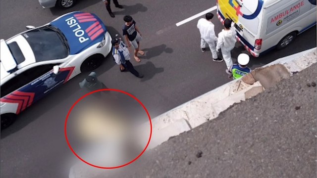 Detik-detik Seorang Remaja Nekat Lompat dari JPO di Tol Jakarta-Cikampek