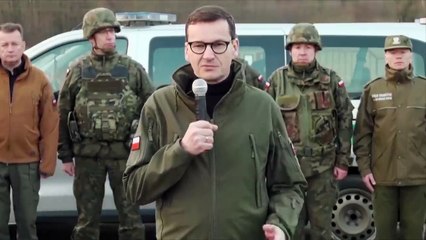 Poland PM Visits Troops at Belarus Border During Migrant Crisis