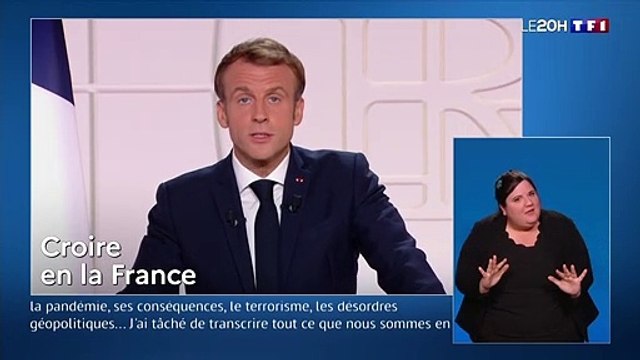 Extrait de l'allocution d'Emmanuel Macron, président de la République française