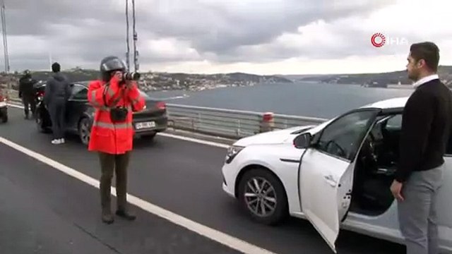 15 Temmuz Şehitler Köprüsü'nde Atatürk'e saygı duruşu