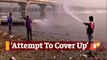 Delhi Govt Dissipates Yamuna Toxic Foam, Chhath Puja Samiti Chief Alleges ‘Attempt To Cover Up’