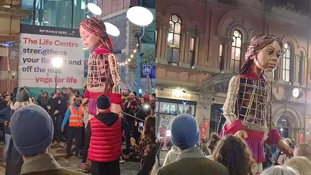 'Little Amal overwhelmed by support as her crucial journey comes to an end in Manchester'