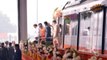 CM Yogi Adityanath flags off trial run of Kanpur Metro